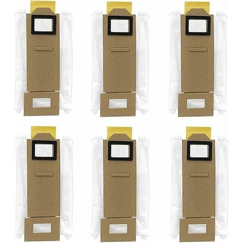 Lot de 6 sacs d'aspirateur de rechange pour Xiaomi Roborock S7, T7, T7S, T7plus et T7Splus