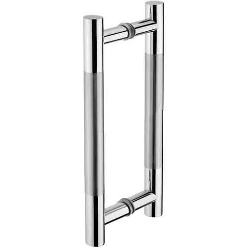 Poignée de porte coulissante robuste en acier inoxydable de style grange pour douche de salle de bain double face pour porte en verre et en bois