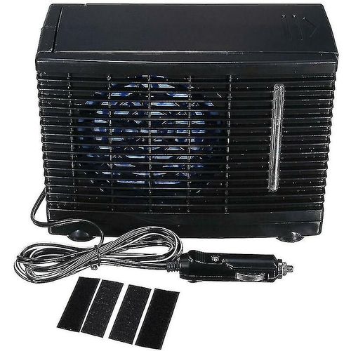 Climatiseur portable pour voiture 12 V, refroidisseur par évaporation d'eau et de glace, mini avec adaptateur allume-cigare
