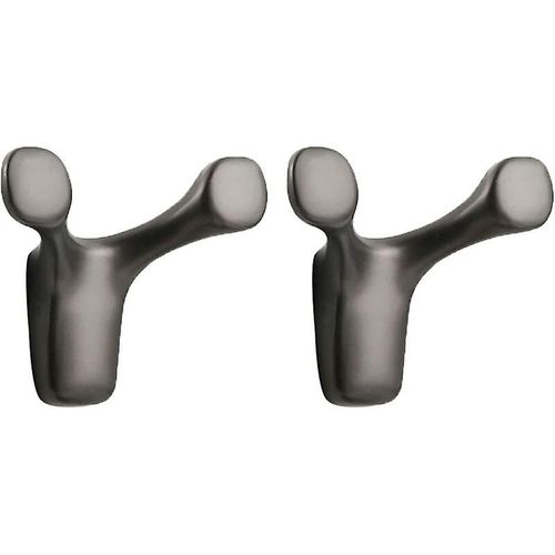 Lot de 2 crochets muraux en bois de cerf pour peignoirs, porte-serviettes, porte-serviettes, crochets pour peignoirs de salle de bain