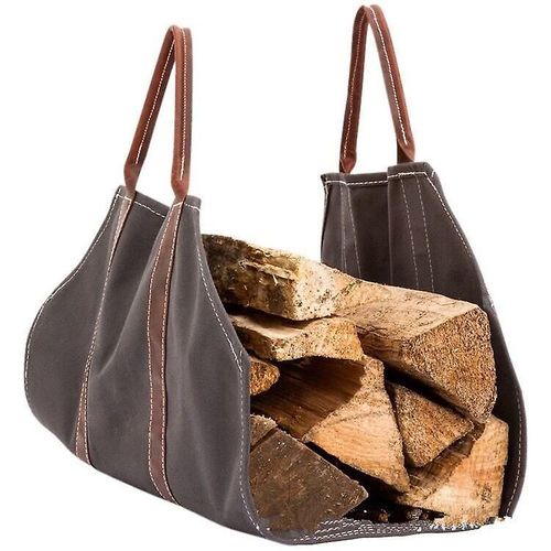 Sacs de transport de bois de chauffage pliables, sac de rangement étanche de grande capacité, idéal pour les accessoires de cheminée