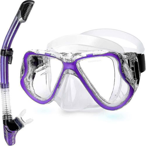 Ensemble De Tuba, Masque De Plongée Anti-Buée, Lunettes De Plongée Panoramiques À Large Vue, Respiration Facile