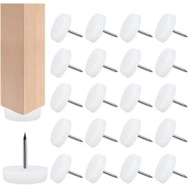Lot De 100 Patins Antidérapants En Abs Pour Chaise, Protection Des Pieds, Anti-Bruit, À Clouer, Pour Meubles, Bureau, Salon