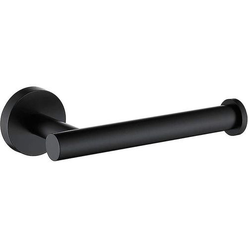 Porte-papier hygiénique mural rond et moderne en acier inoxydable SUS304 noir mat, distributeur de papier toilette pour salle de bain
