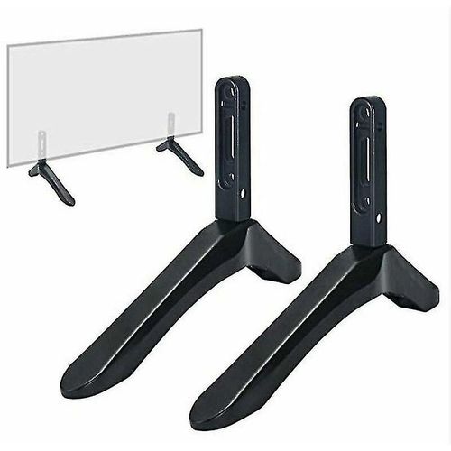 Support de base universel pour téléviseur LCD Samsung Vizio Sony de 32 à 65 pouces, non compatible avec les téléviseurs LG, noir, 2 pièces
