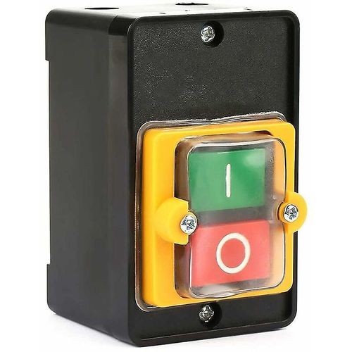 Interrupteur à bouton-poussoir, AC 220 V/380 V 10 A, étanche, bouton de commande d'alimentation, bouton marche/arrêt, interrupteur pour machine-outil
