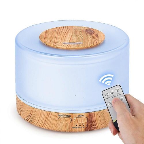 Diffuseur d'huiles essentielles 700 ml, haut-parleur Bluetooth, humidificateur d'air ultrasonique, brume fraîche silencieuse, parfum électrique, 7 couleurs avec application pour bureau, spa,
