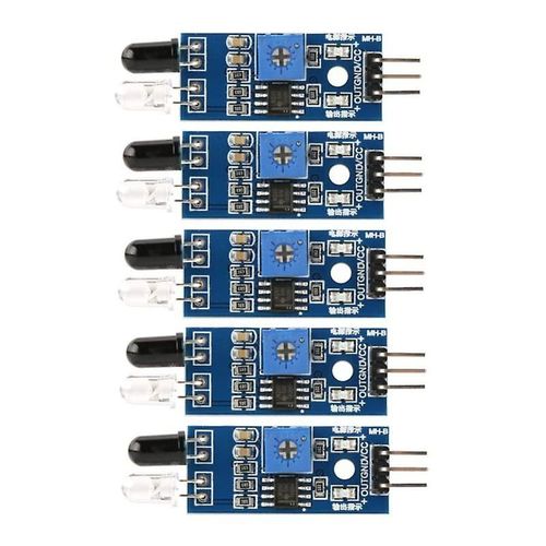 Pack De 5 Modules De Capteurs Anti-Infrarouges Pour Robots Automobiles Intelligents, 2-30 Cm, À Distance Réglable