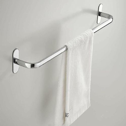 Porte-serviettes de salle de bain auto-adhésif 40 cm, antirouille, montage mural, sans perçage, en acier inoxydable 304 brossé