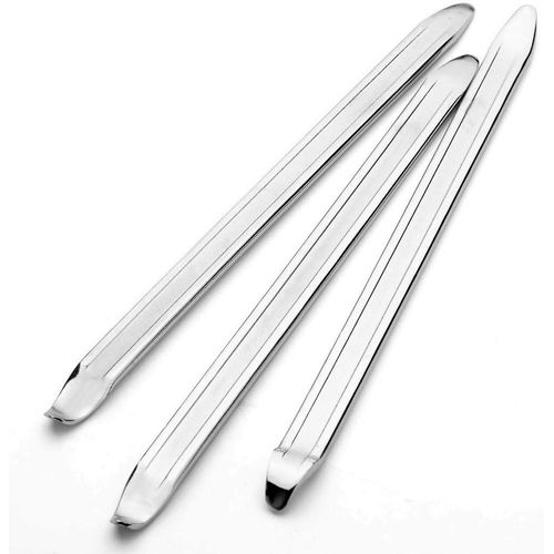 Lot De 3 Démonte-Pneus En Acier Au Manganèse De 30 Cm, Outils De Réparation Pour Voiture, Vélo, Moto, Vélo (Argent)