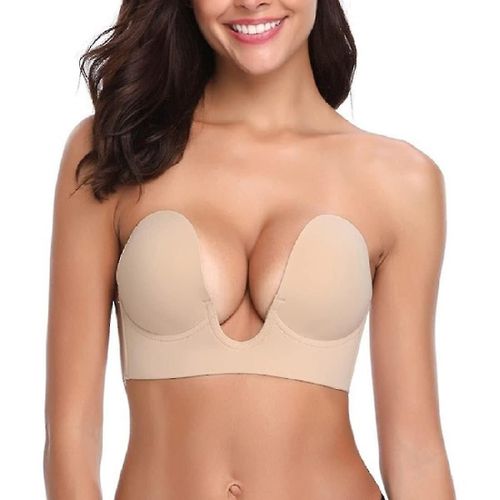 Soutien-Gorge Adhésif Sans Bretelles, Invisible Et Dos Nu, En Forme De U Profond, Pour Femmes, Bonnet B