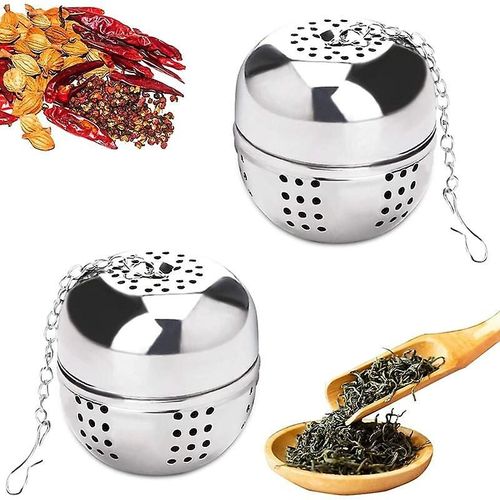 Lot de 2 infuseurs à thé en acier inoxydable, passoire pour thé, épices et la plupart des tasses et théières