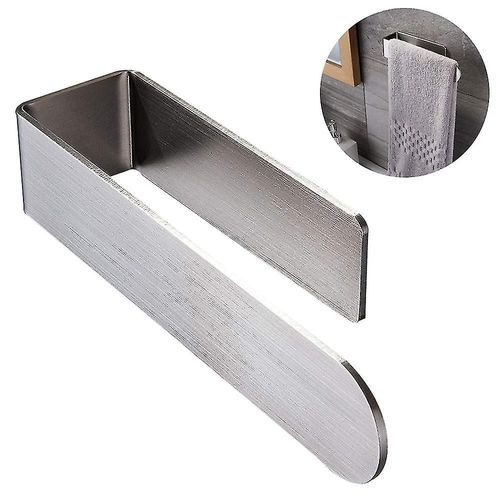 Porte-serviettes autocollant en acier inoxydable pour salle de bain
