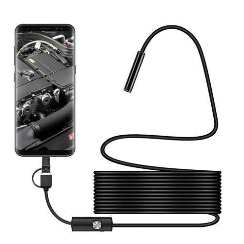 Caméra endoscope USB, sonde de prédiction IP67, caméra d'inspection, câble 1 m
