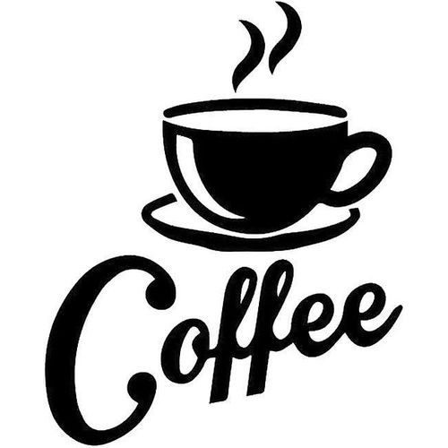 Autocollants muraux amovibles en forme de tasse de café et de café