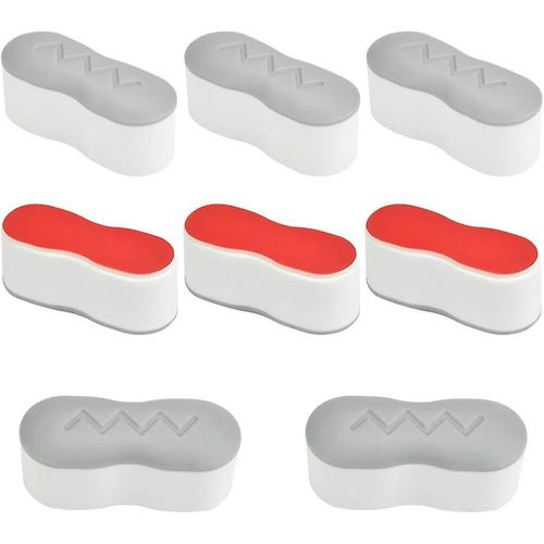 Lot de 8 coussinets de protection pour abattant de toilettes, 4,5 x 1,8 x 2 cm, universels, adhésifs, pour maison, hôtel, restaurant