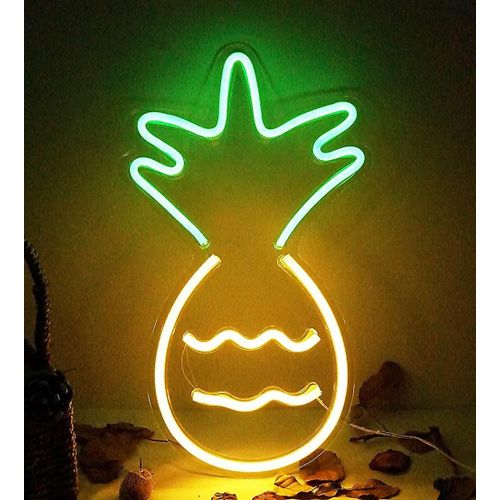 1 Panneau Lumineux Led Néon Ananas Usb, Veilleuse Décorative Pour Bar, Pub, Magasin, Club, Garage, Décoration De Fête À Domicile