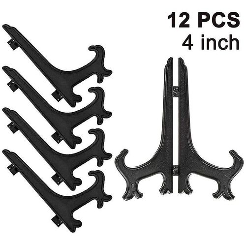 Lot De 12 Chevalets En Plastique Pour Assiettes, Supports Pour Assiettes, Assiettes Pliantes, Présentoirs Pour Assiettes De Collection, Supports Pour Bols, Livres, Assiettes, Dvd.