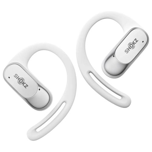 SHOKZ OpenFit Air - Écouteurs sans fil avec micro - oreille dégagée - montage sur l'oreille - Bluetooth - blanc