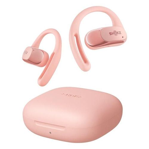 SHOKZ OpenFit Air - Écouteurs sans fil avec micro - oreille dégagée - montage sur l'oreille - Bluetooth - rose