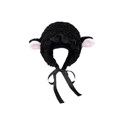 Bonnet D'agneau En Forme D'ours De Dessin Animé Avec Masque, Protection Hivernale Contre Les Éruptions Cutanées Et L'automatisme