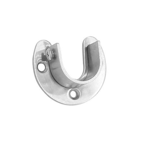 Supports de tringle à rideaux en U, supports de tringle de garde-robe, embouts de tringle de placard pour rideau ou garde-robe, acier inoxydable, 4 pièces