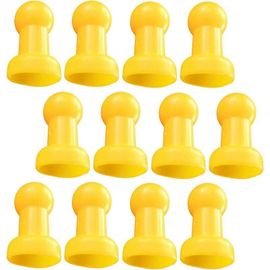 Lot De 12 Capuchons De Poteaux Pour Trampoline, 8 X 5 Cm, Jaunes, 8 G