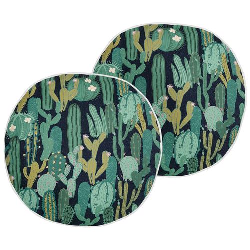 Lot De 2 Coussins De Jardin À Motif De Cactus Verts D 40 Cm Bussana