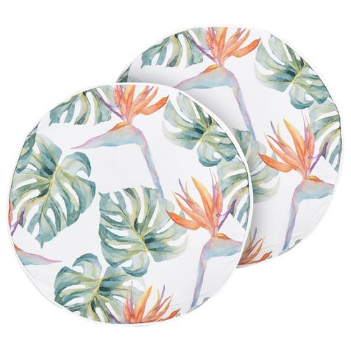 Lot De 2 Coussins Blanc Torrazzo 40 X 40 Cm