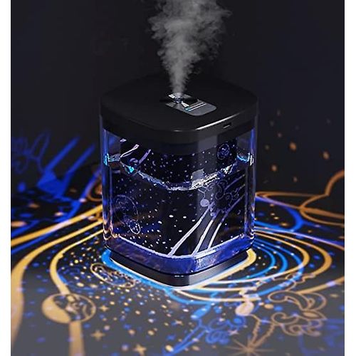 Humidificateur d'air 1000 ml, humidificateur ultrasonique portable, petit humidificateur USB, arrêt automatique, fonction veilleuse, humidificateur silencieux pour chambre à coucher, bureau, voyage