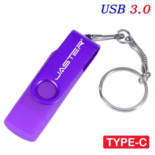 (Purple 4 GO) TYPE-C USB 3.0 clé USB 64GB clé haute vitesse pour téléphone Android clé gratuite clé mémoire Chia noir rouge OTG Pendrive 32GB