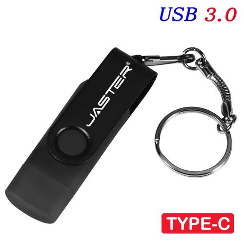 (Black 16 GO) TYPE-C USB 3.0 clé USB 64GB clé haute vitesse pour téléphone Android clé gratuite clé mémoire Chia noir rouge OTG Pendrive 32GB