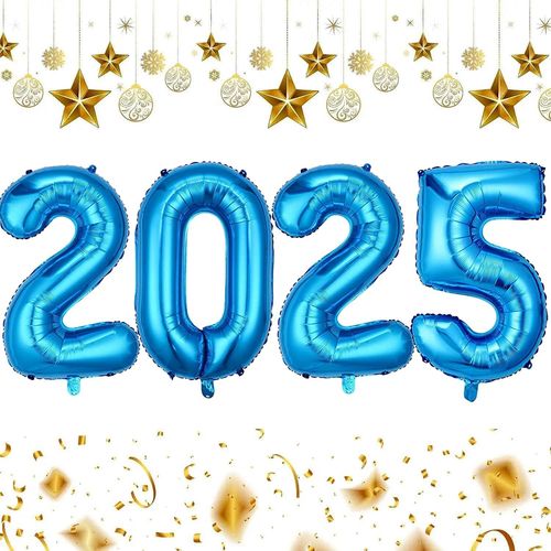 ChicSlick-Kit De Décoration Pour Le Nouvel An 2025, Ballons Gonflables, Décoration Du Nouvel An, Décoration Du Nouvel An, Ballons En Aluminium 2025, Décoration Pour Le Nouvel An, Décoration [X2478]
