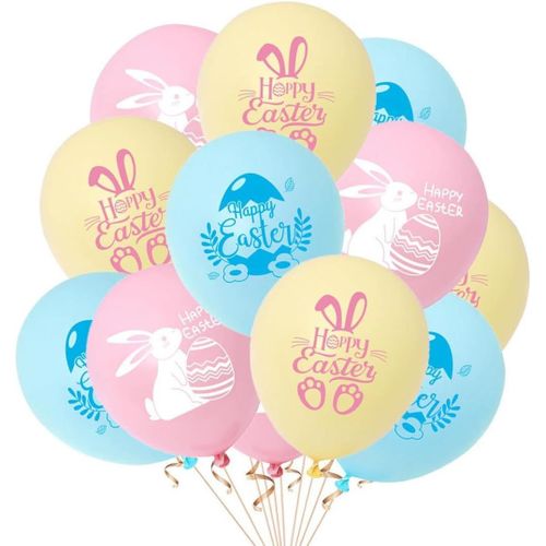 ChicSlick-Lot De 30 Ballons Colorés En Forme De Lapin De Pâques Décoration De Pâques Fête De Pâques Chasse Aux ?ufs Anniversaire Fête D'Enfant Ballons De Fête[X2152]
