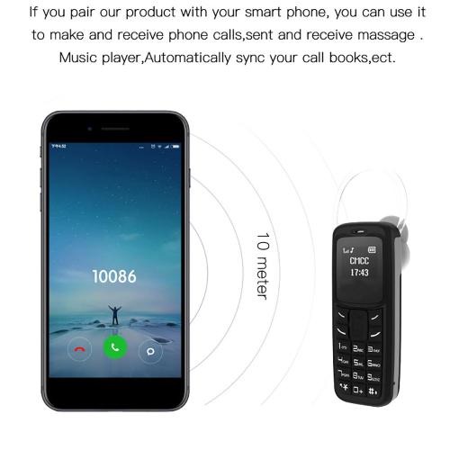 Mini téléphone portable GSM BM30 Pocket GSM, Bluetooth, casque d'écoute, composeur, casque sans fil avec MP3