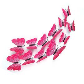 Papillons 3D - Décoration murale - Mix Rose Clair