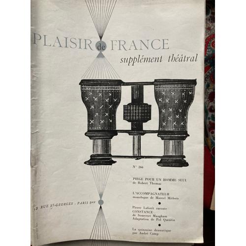 Plaisir De France Supplément Théâtral, 101 Numéros, Du 224 Au 338