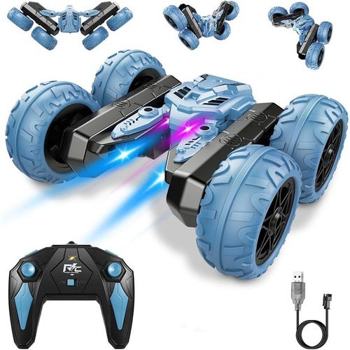Rc Voiture Telecommandé Tout Terrain, 4wd 360°Rotation Stunt Car Offroad, 2.4ghz Voiture Radiocommandee Crawlers Pour Enfants 4-12 Ans