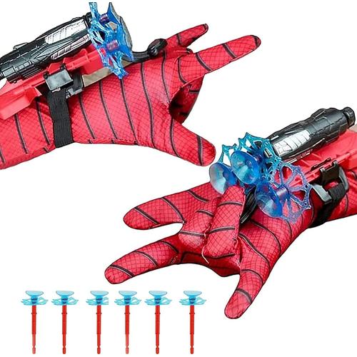 Lot De 2 Gants De Lanceur Spider-Man, Gants De Lancer, Jouets De Poignet, Lanceur De Héros, Gants De Cosplay En Plastique Spider-Man Pour Enfants