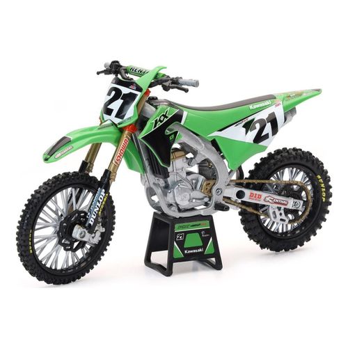 Moto Miniature Motocross New Ray Réplique De La Kawasaki 450 Kx De Jason Anderson 1/6°