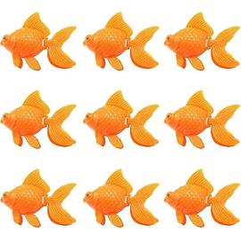 10pcs Simulation de caoutchouc Petit poisson rouge Poisson doré Enfants  Jouet Décoration Jouet jouet jouet