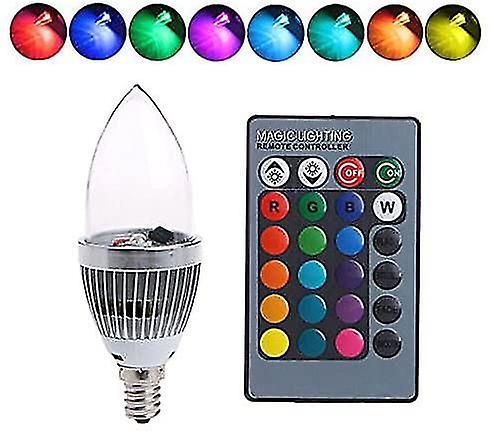 "Ampoule Led, 3 W Rvb 16 Couleurs Changeantes Lumi¿¿Re Du Jour Led Bougie Veilleuse Ampoule (E14)"