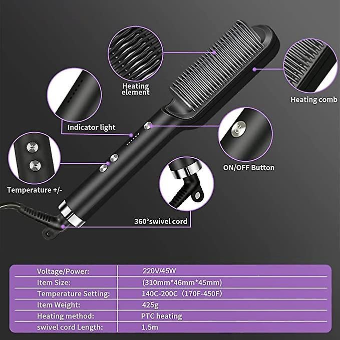Brosse  Lisser Les Cheveux, Peigne  Lisser Mignon Avec Cr... - 3