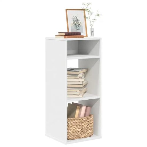 Bibliothèque Blanc 34x31x80 Cm Bois D'ingénierie