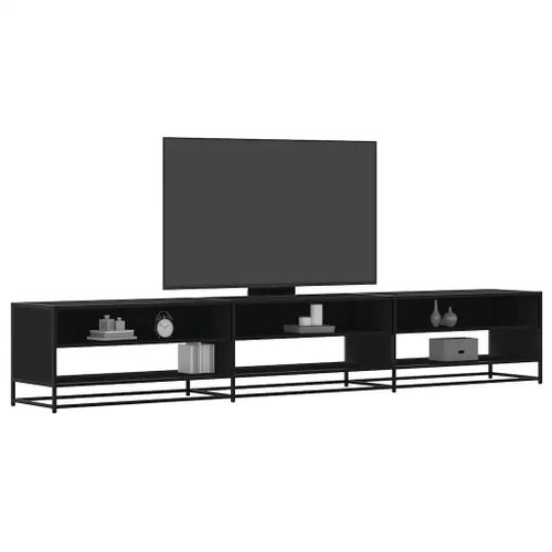 Meuble Tv Noir 270x40x46 Cm Bois D'ingénierie