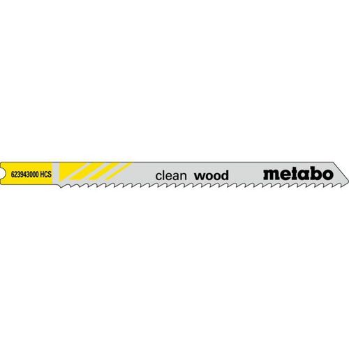 5 lames de scies sauteuses U, bois, profess. 82 / 2,5mm Metabo - 623943000