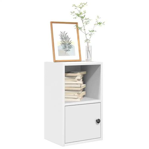 Bibliothèque Blanc 31x24x52 Cm Bois D'ingénierie