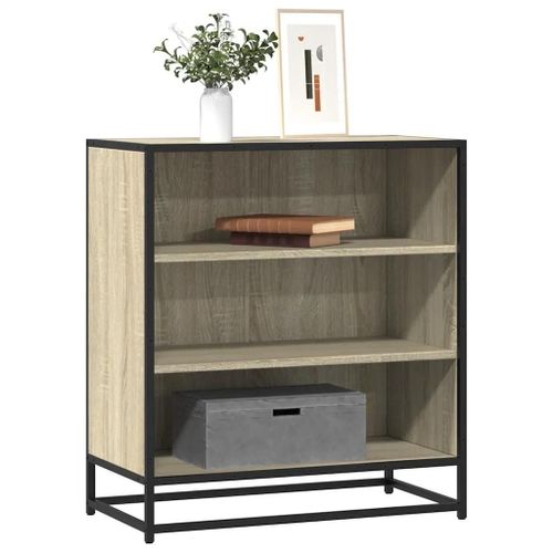 Buffet Chêne Sonoma 68x35x76 Cm Bois D'ingénierie Et Métal