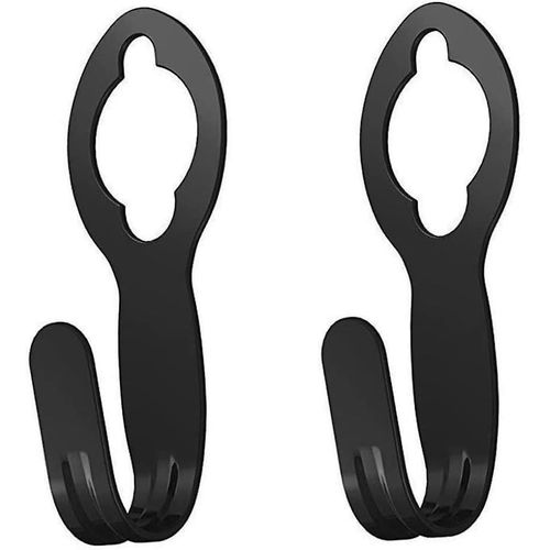 Tuyau d'arrosage, tuyaux d'arrosage, support de tuyau d'arrosage, tuyaux d'arrosage sur enrouleur, crochet de tuyau télescopique en plastique, support mural, 2 supports en métal noir.