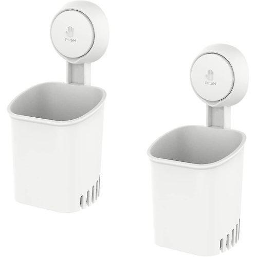 Porte-brosse à dents à ventouse, fixation murale sans perçage, lot de 2